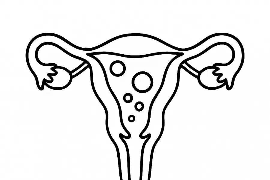 En CoPilot-generert tegning av en livmor.