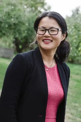 En person med briller