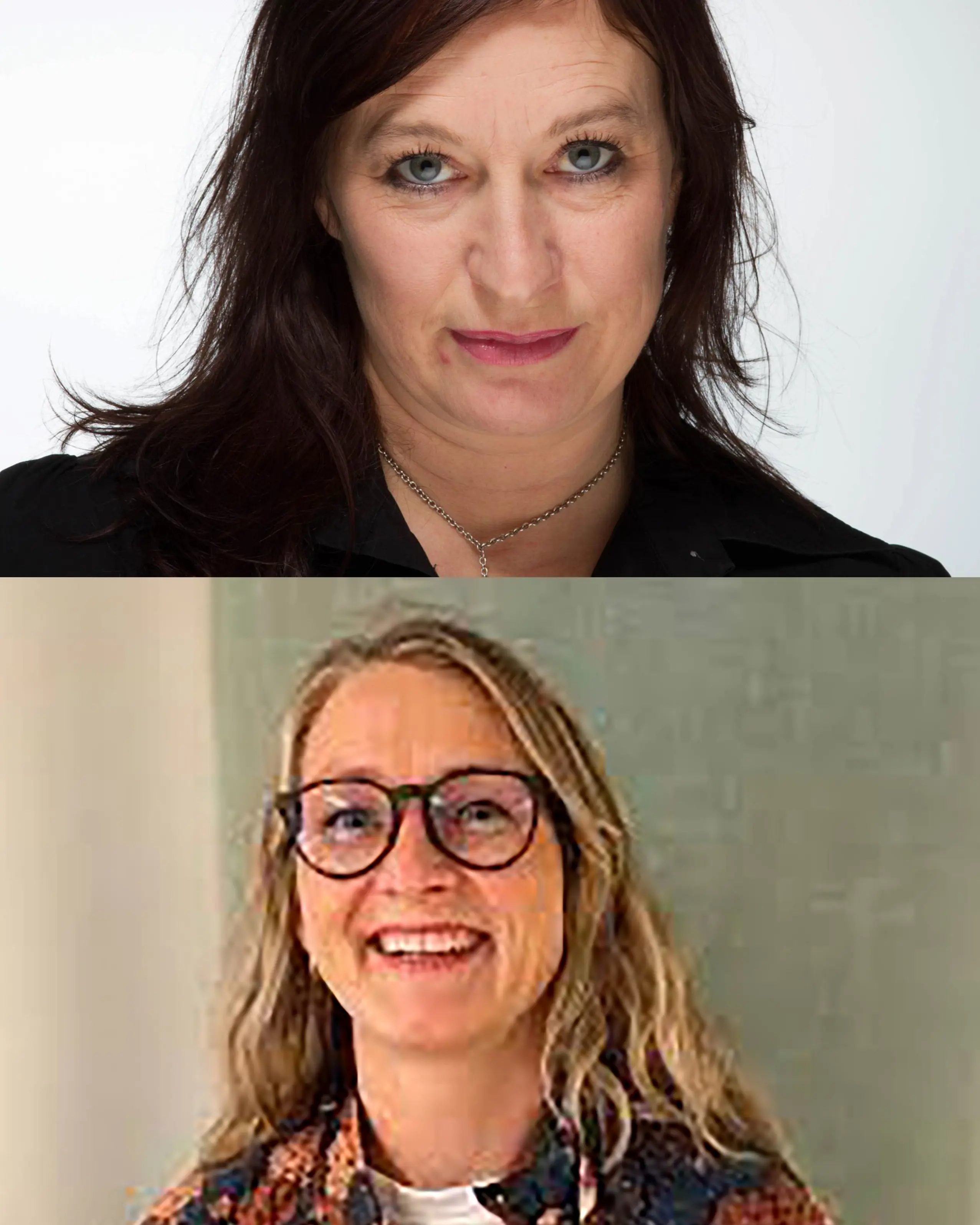 En kvinne med briller som smiler