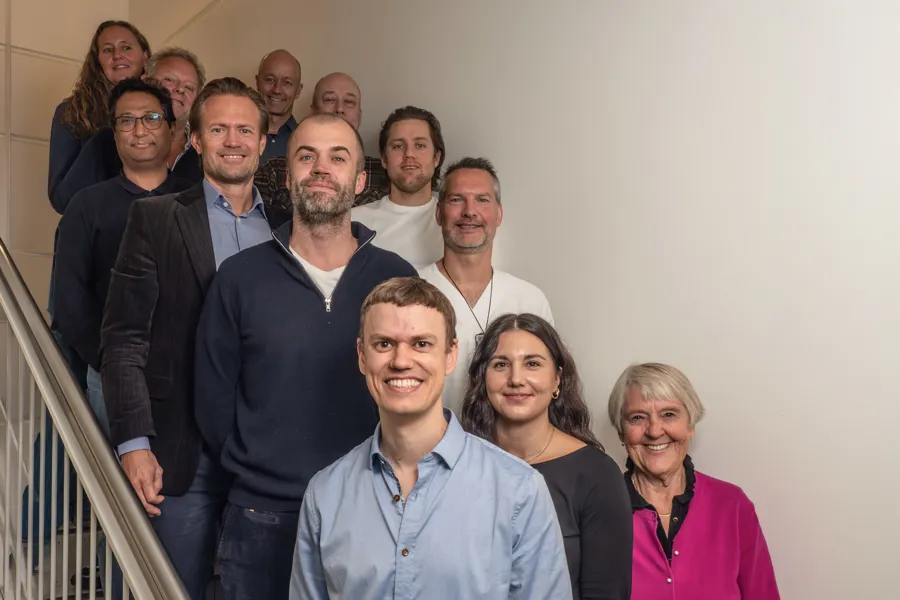 Gruppebilde av de involverte i prosjektet "Accelerating precision treatment for colorectal cancer with deep learning and digital pathology"