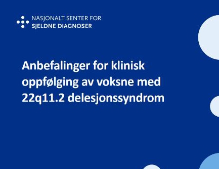 utsnitt av forsiden for anbefalingen for voksne med 22q11DS