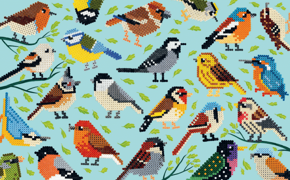 Bakgrunnsmønster perlede småfugler