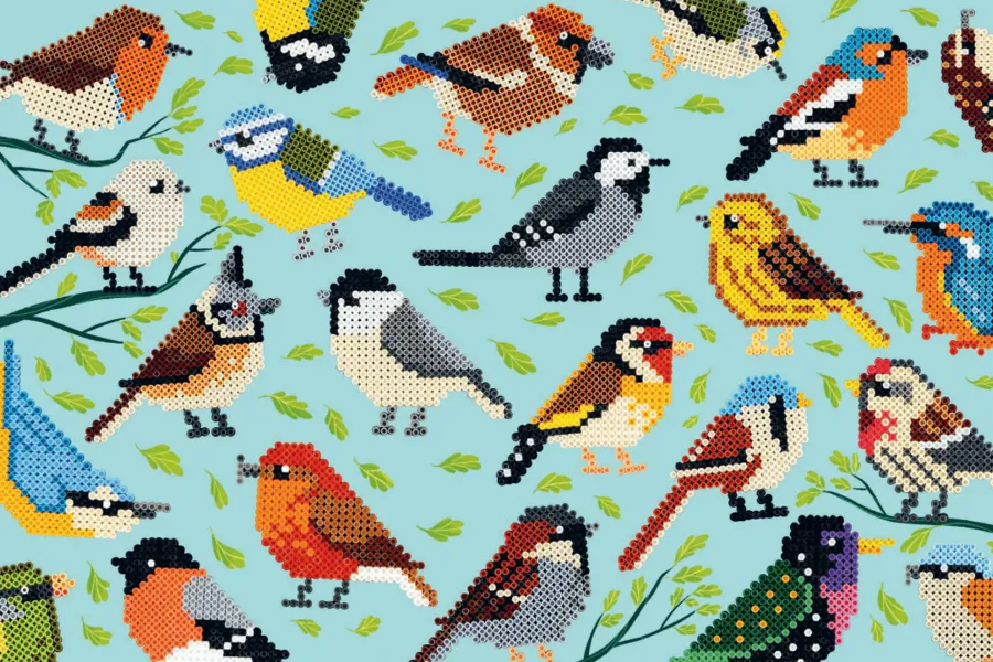 Bakgrunnsmønster perlede småfugler