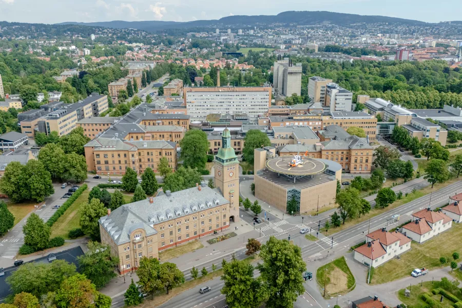 Dronefoto av Ullevål sykehus