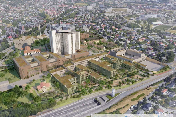 Skisse av Nye Aker, 1