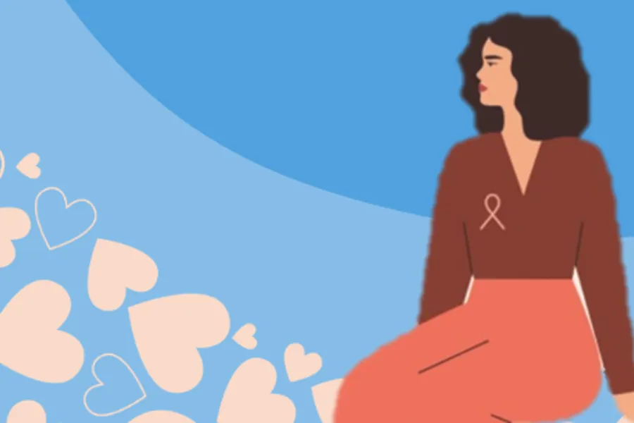 En person i rød kjole