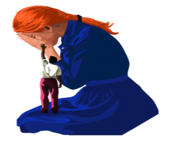 Kvinnelig pasient med støttende pårørende