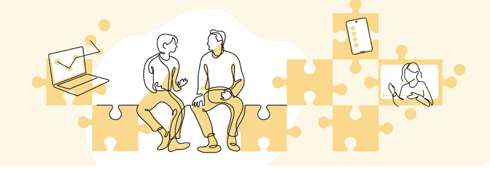 En gruppe mennesker i en sirkel