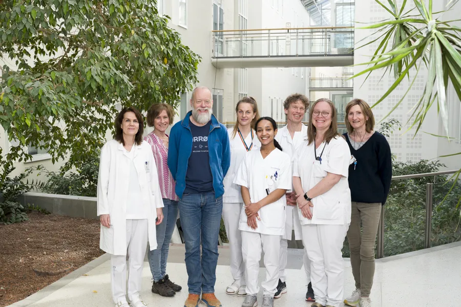 Fra venstre: Kristin Bergersen, Merete Lindén Dahle, Børre Fevang, Anette Bæra, Feven Araya, Øyvind Molberg, Stina Gundersen og Torhild Garen.