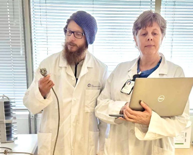 A doctor and a patient