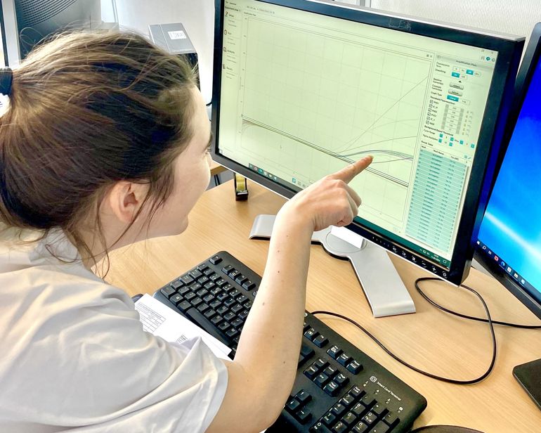 A person working on a computer