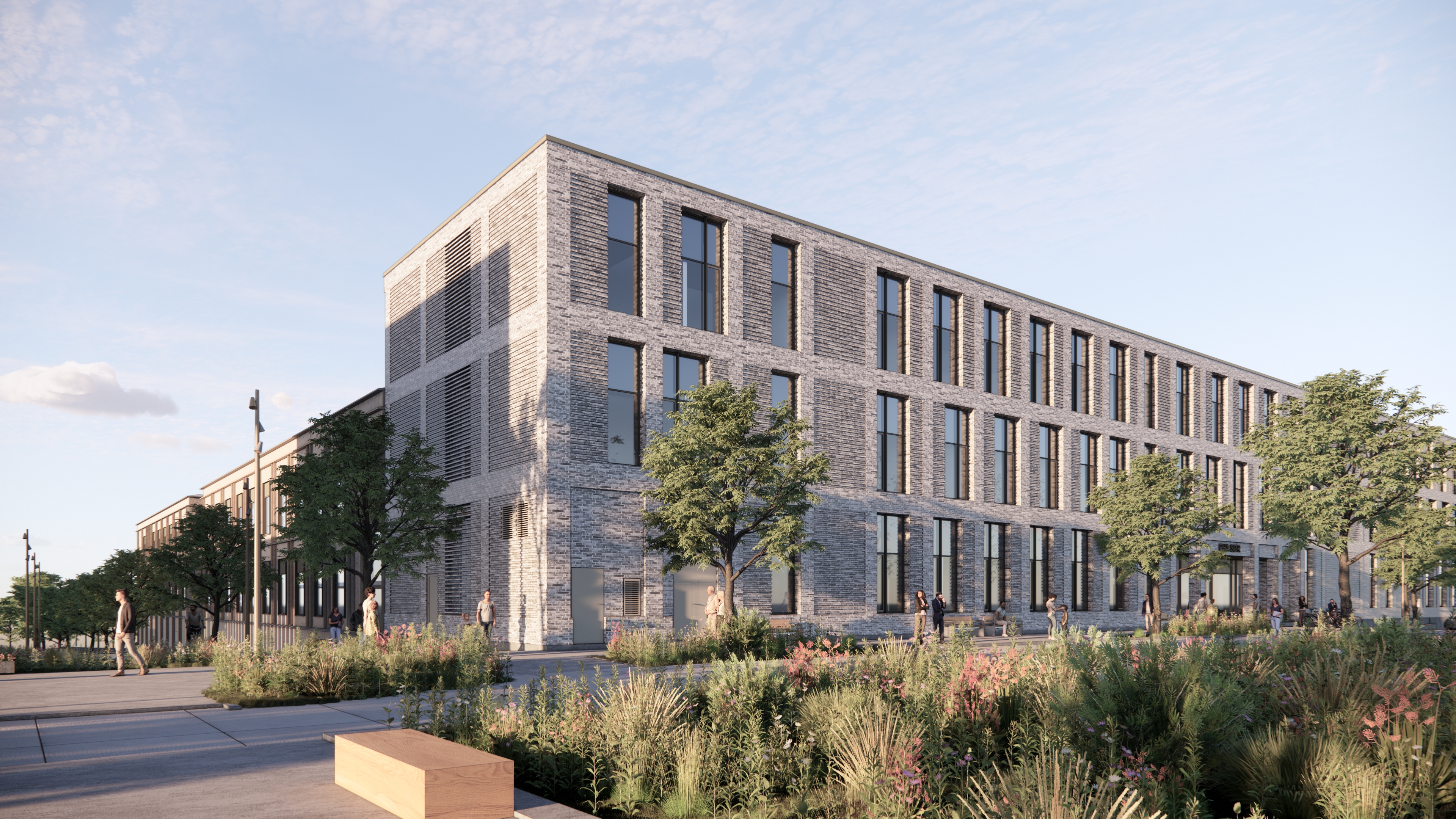 Hjørnet av bygg Sør på Aker