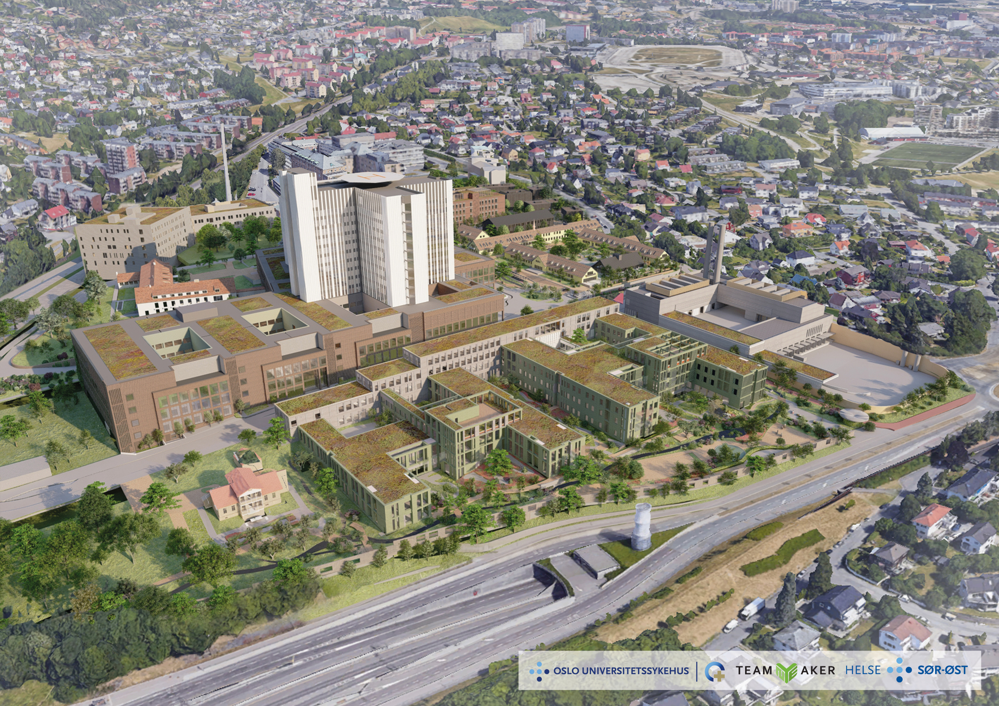 Oversiktsbilde over Aker sykehus