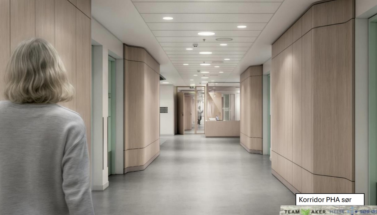 En person som ser på en gang