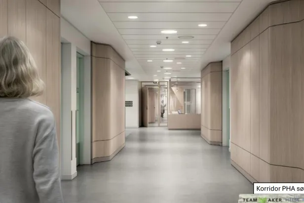 En person som ser på en gang