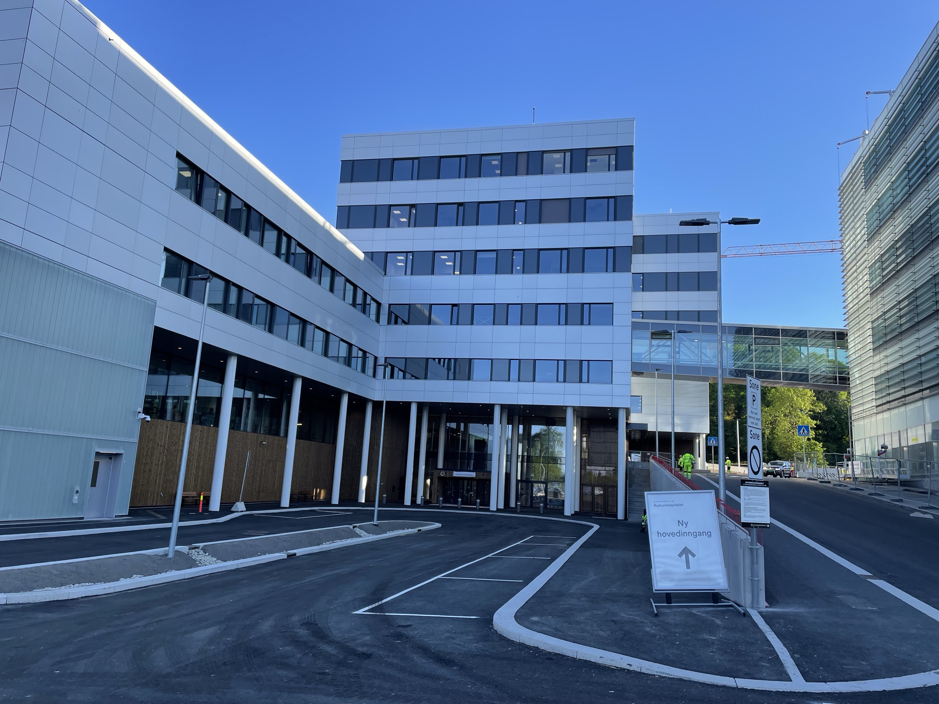 Den nye hovedinngangen til Radiumhospitalet