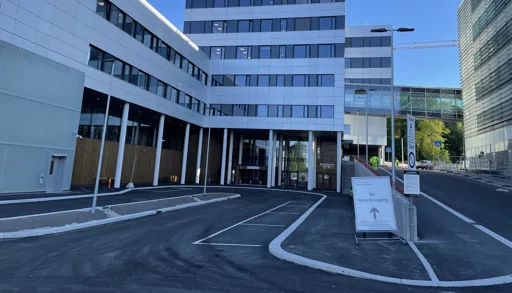 Den nye hovedinngangen til Radiumhospitalet