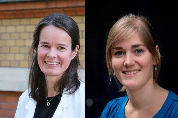 Et par kvinner som smiler