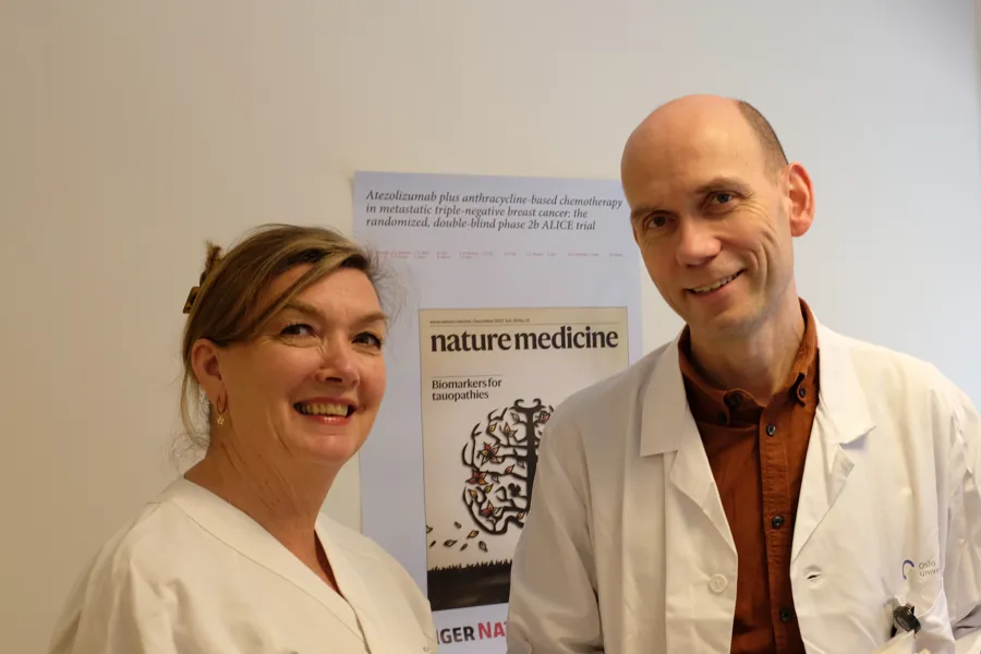 Studiesykepleier Kristin Byrkjeland Nauste og Jon Amund Kyte.