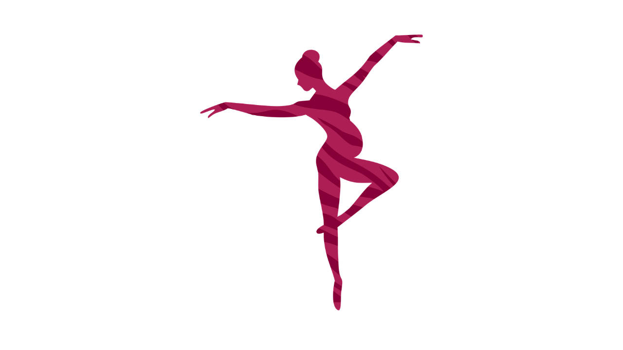 Siluett, gravid, rosa