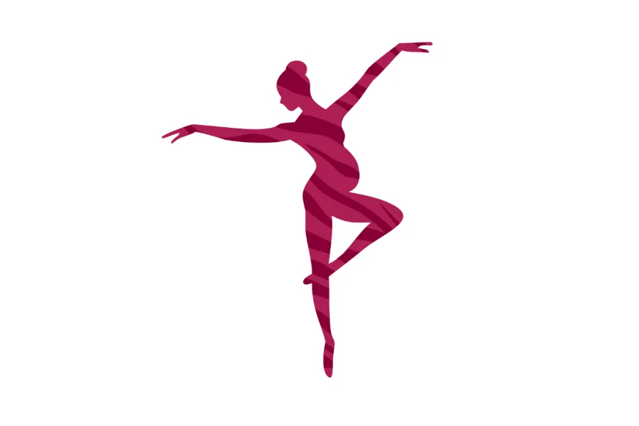 Siluett, gravid, rosa