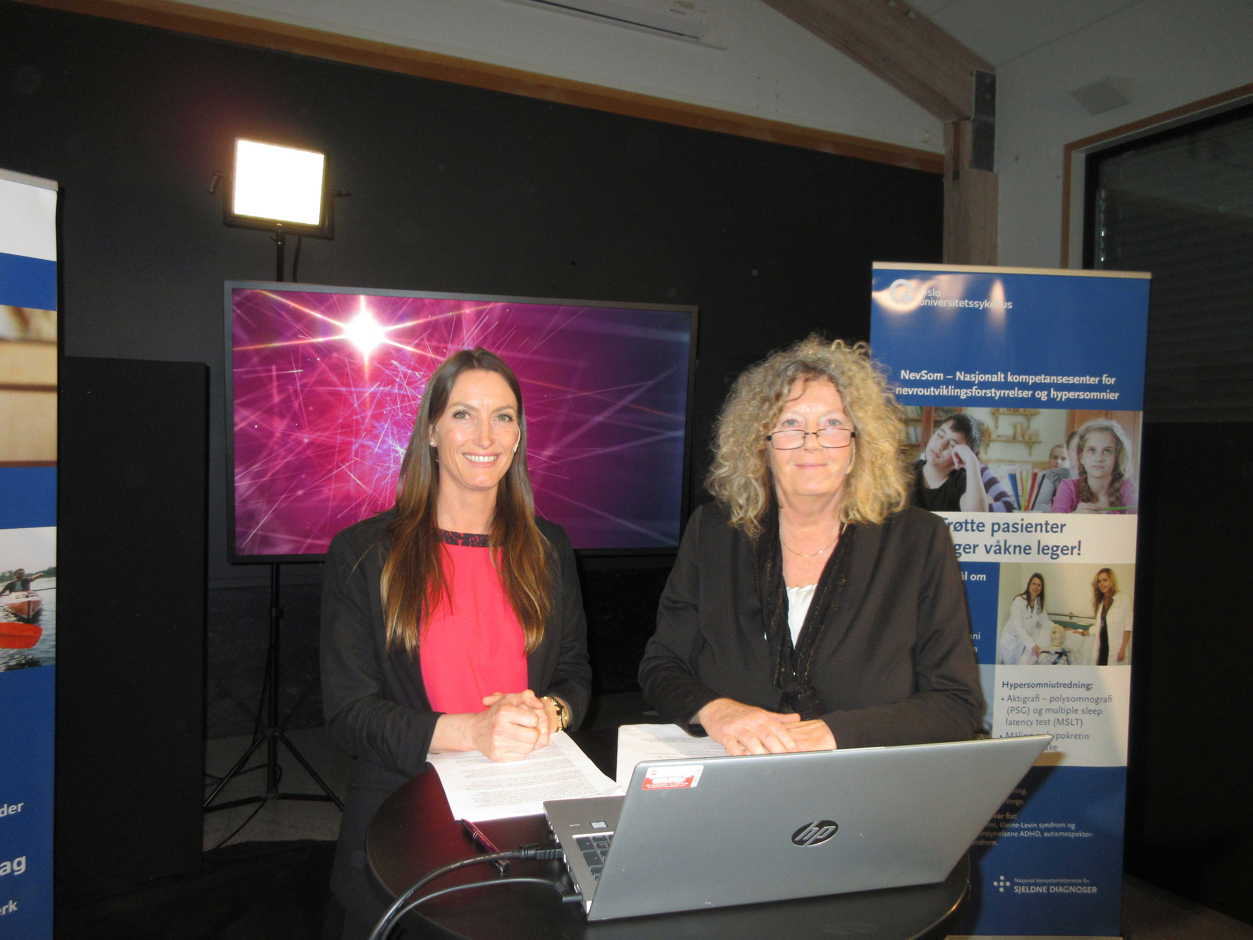 Therese og Berit i studio på Frambu