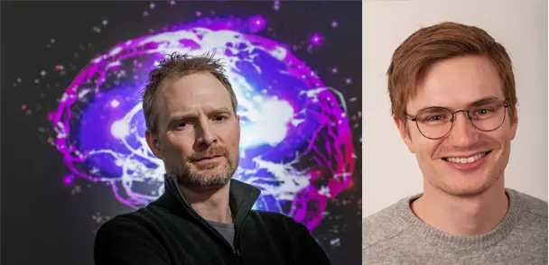 En collage av en mann