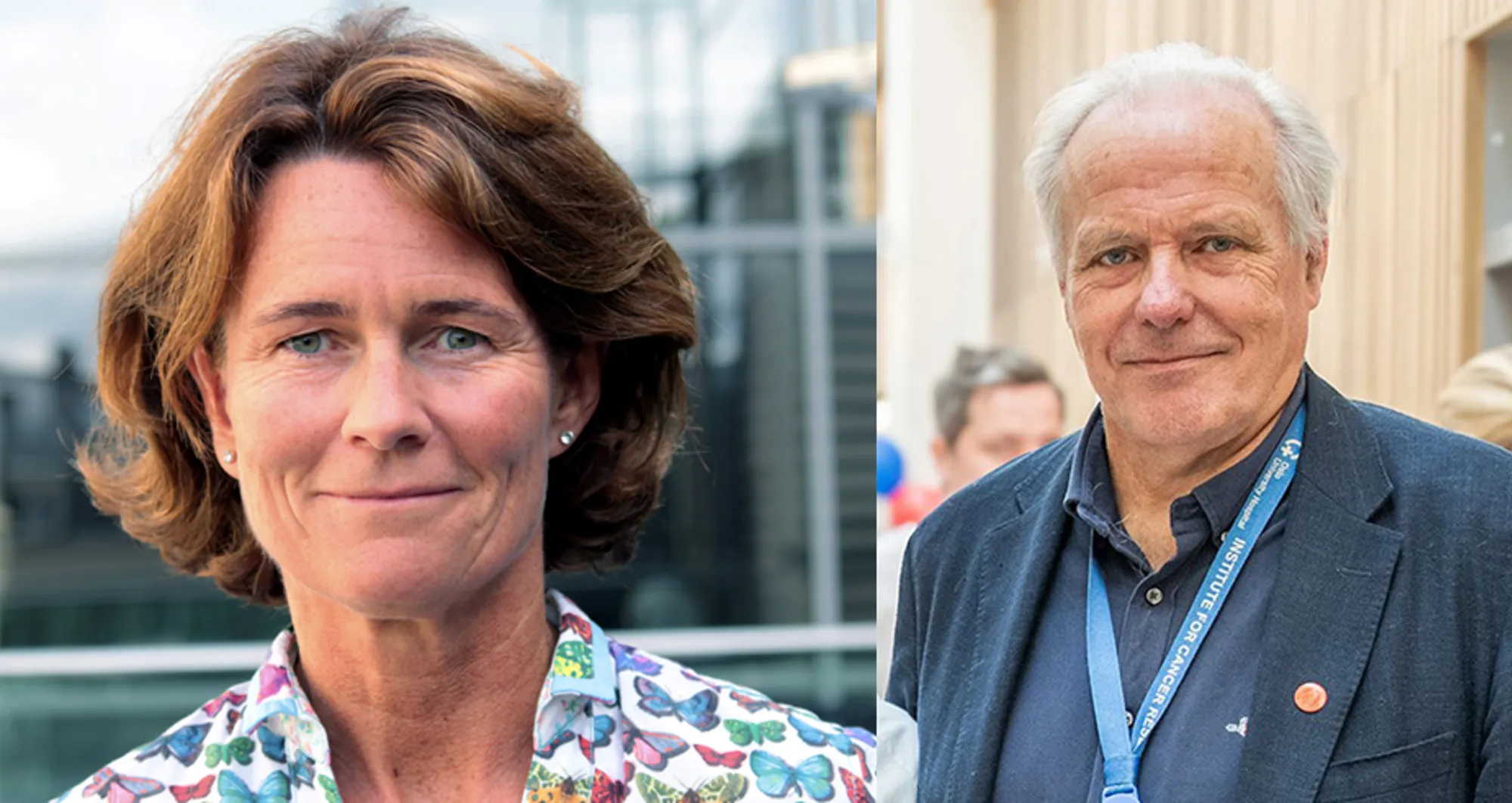 En mann og en kvinne som smiler