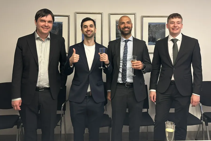 Photo of Artem Chernyshov with his adjudication committee