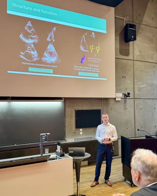 A person giving a presentation