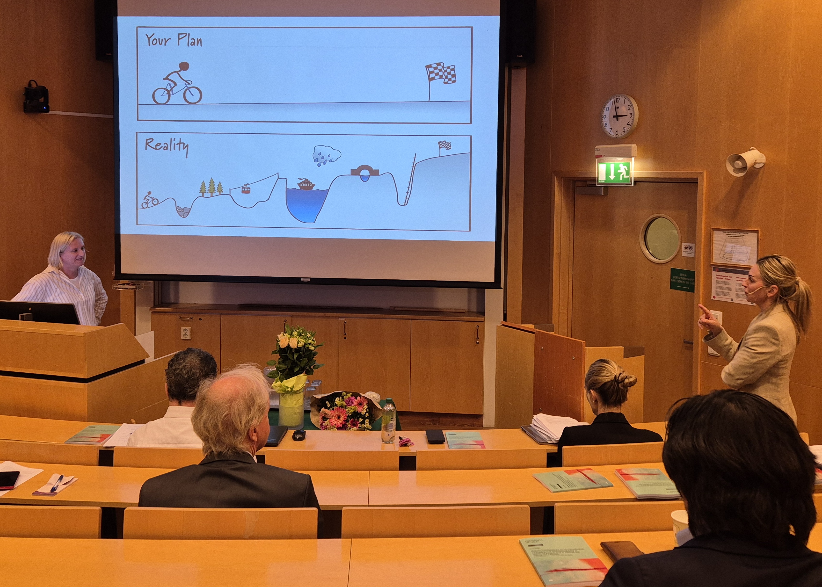 A person giving a presentation