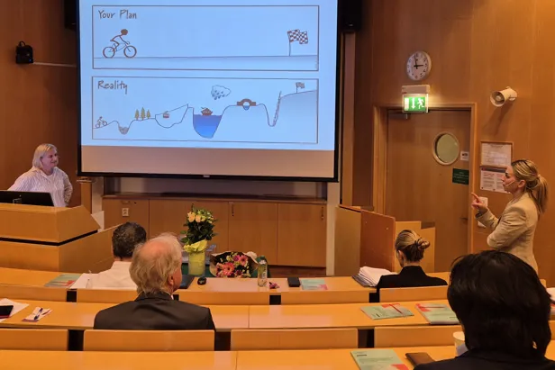 A person giving a presentation