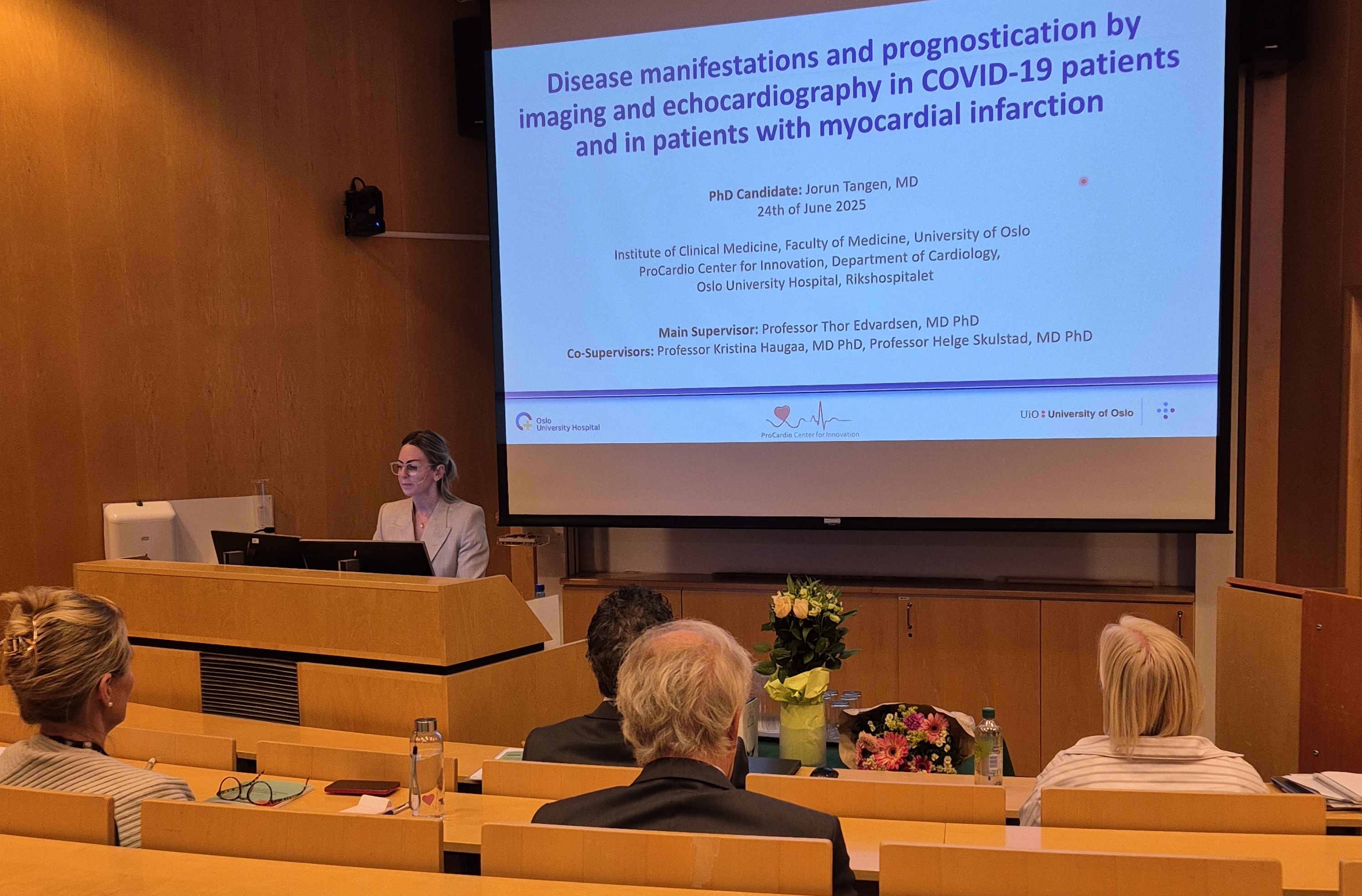 A person giving a presentation