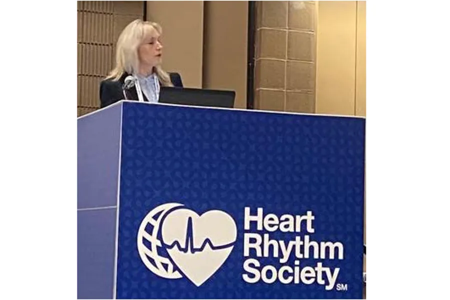 A person standing at a podium