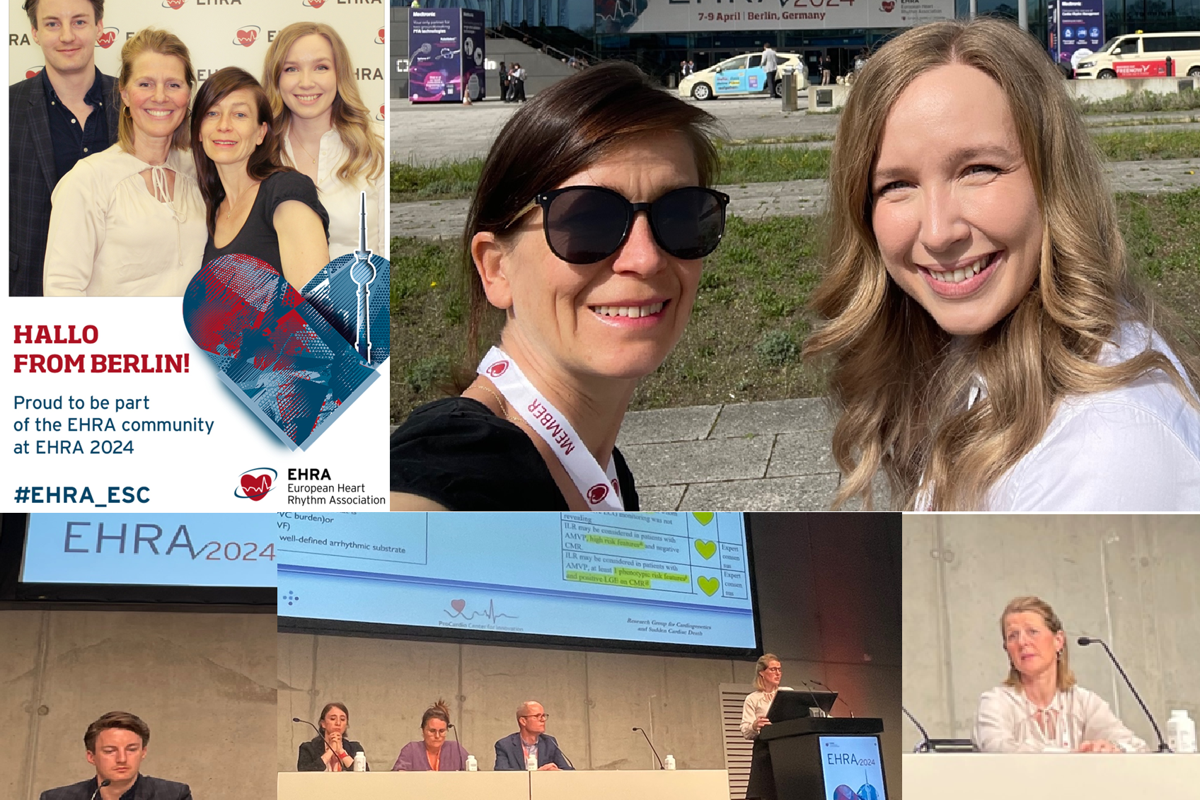 A collage of a person