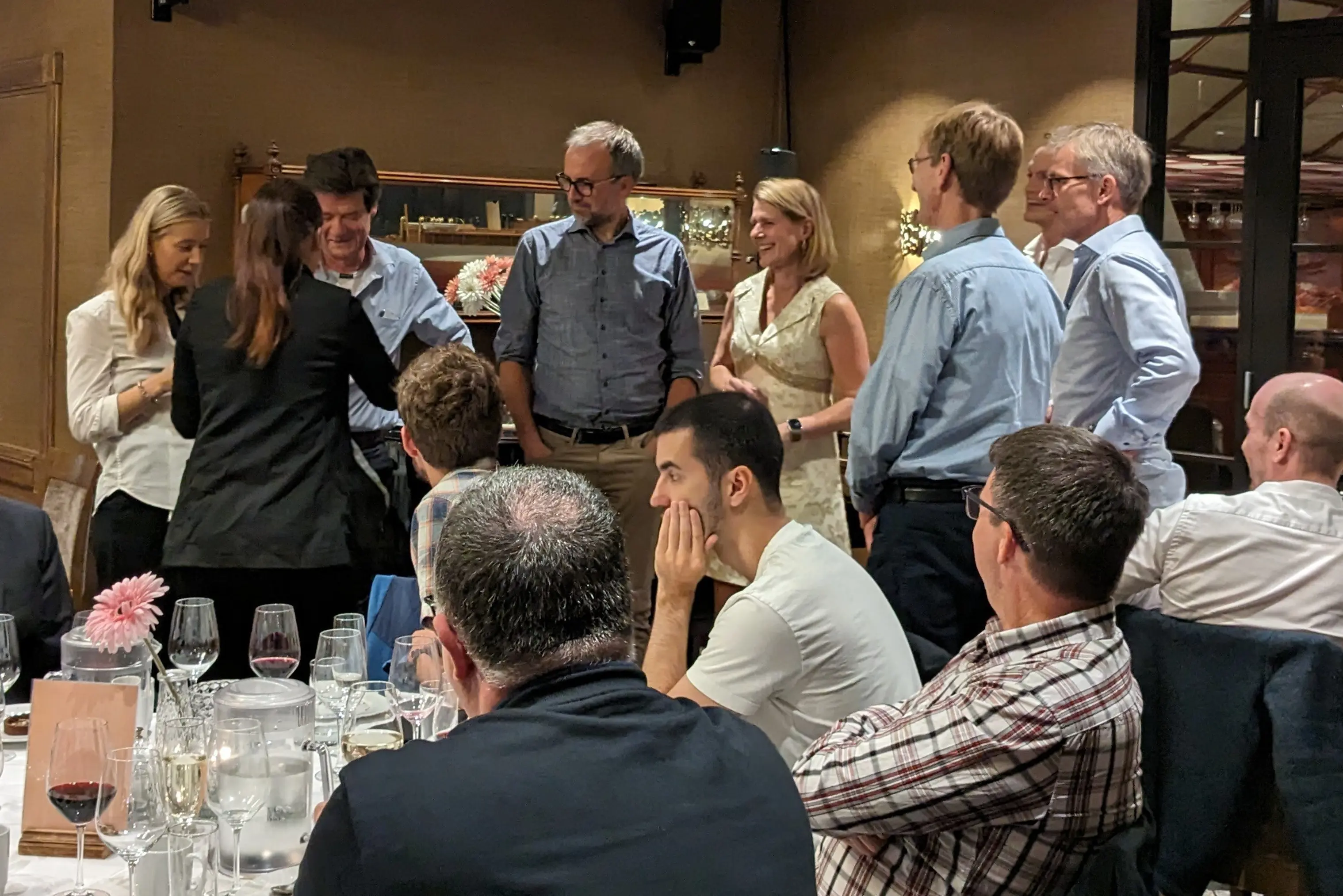 A group of people at a party