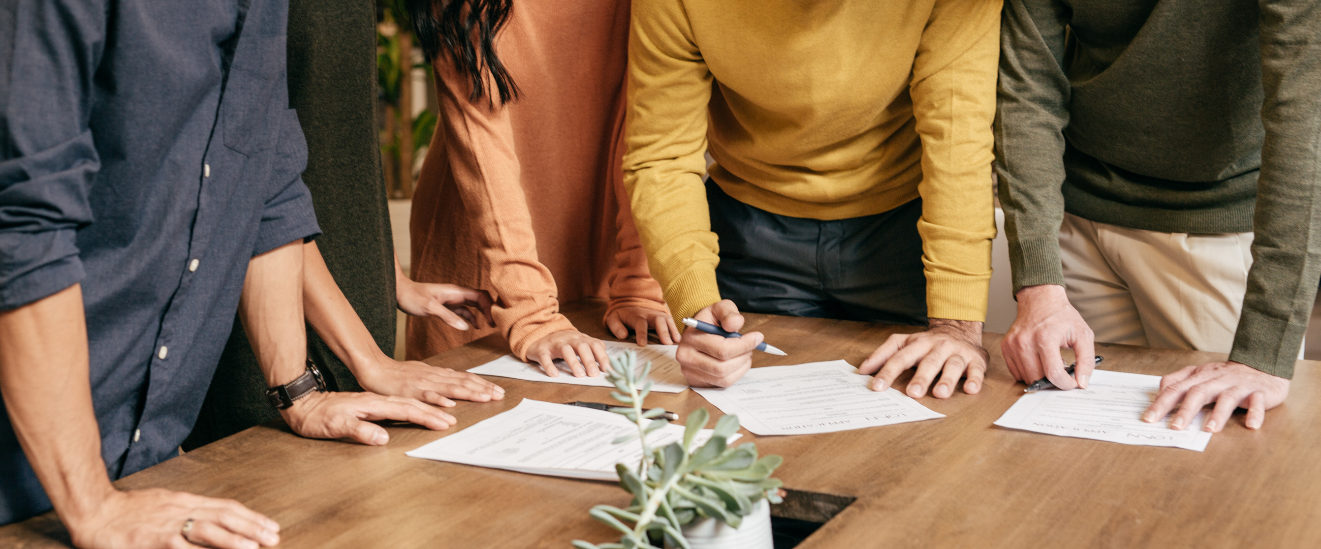 A group of people discussing something