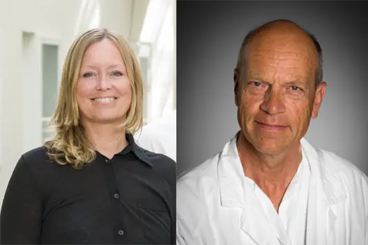 En mann og en kvinne som smiler
