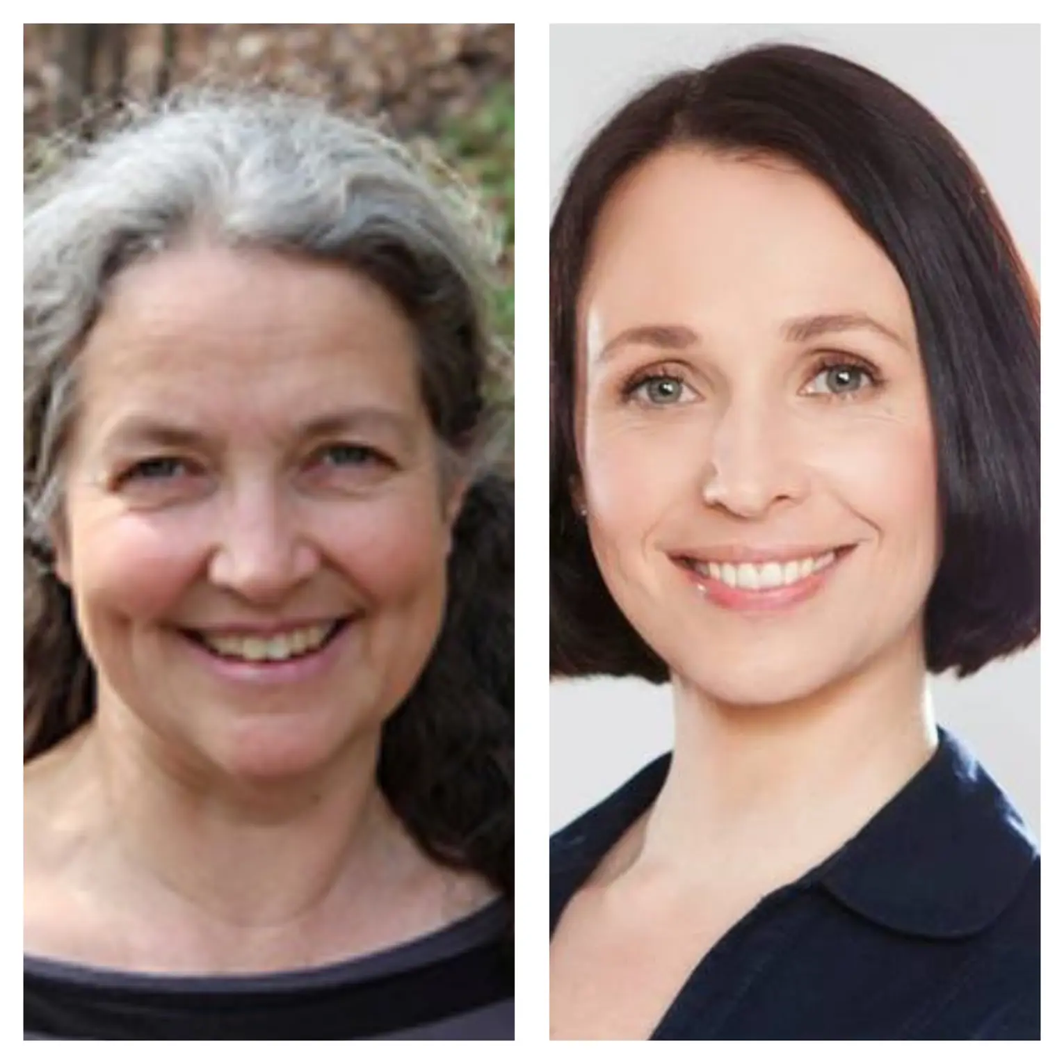 En collage av en kvinne