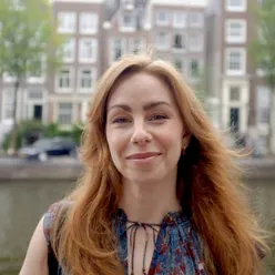 A woman smiling for the camera