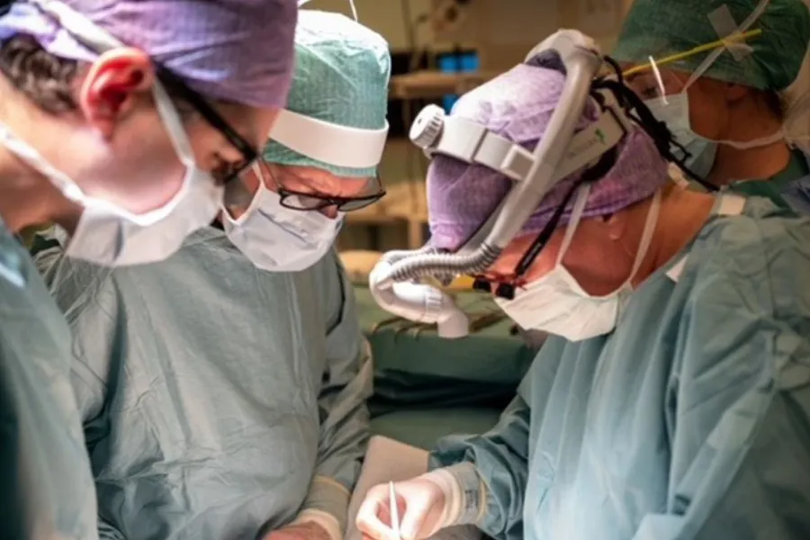 Leger som utfører et eksperiment