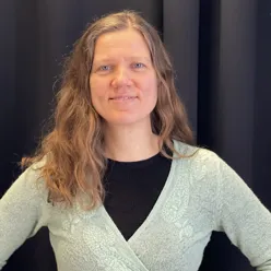 A woman with long hair