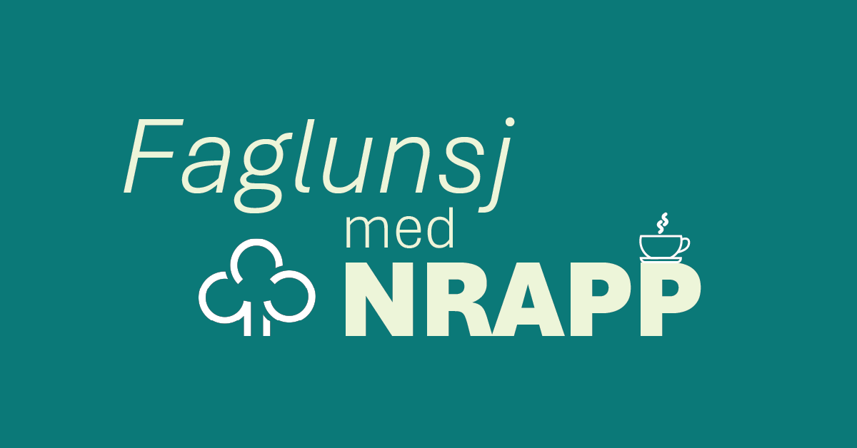 Tekst på bilde: Faglunsj med NRAPP