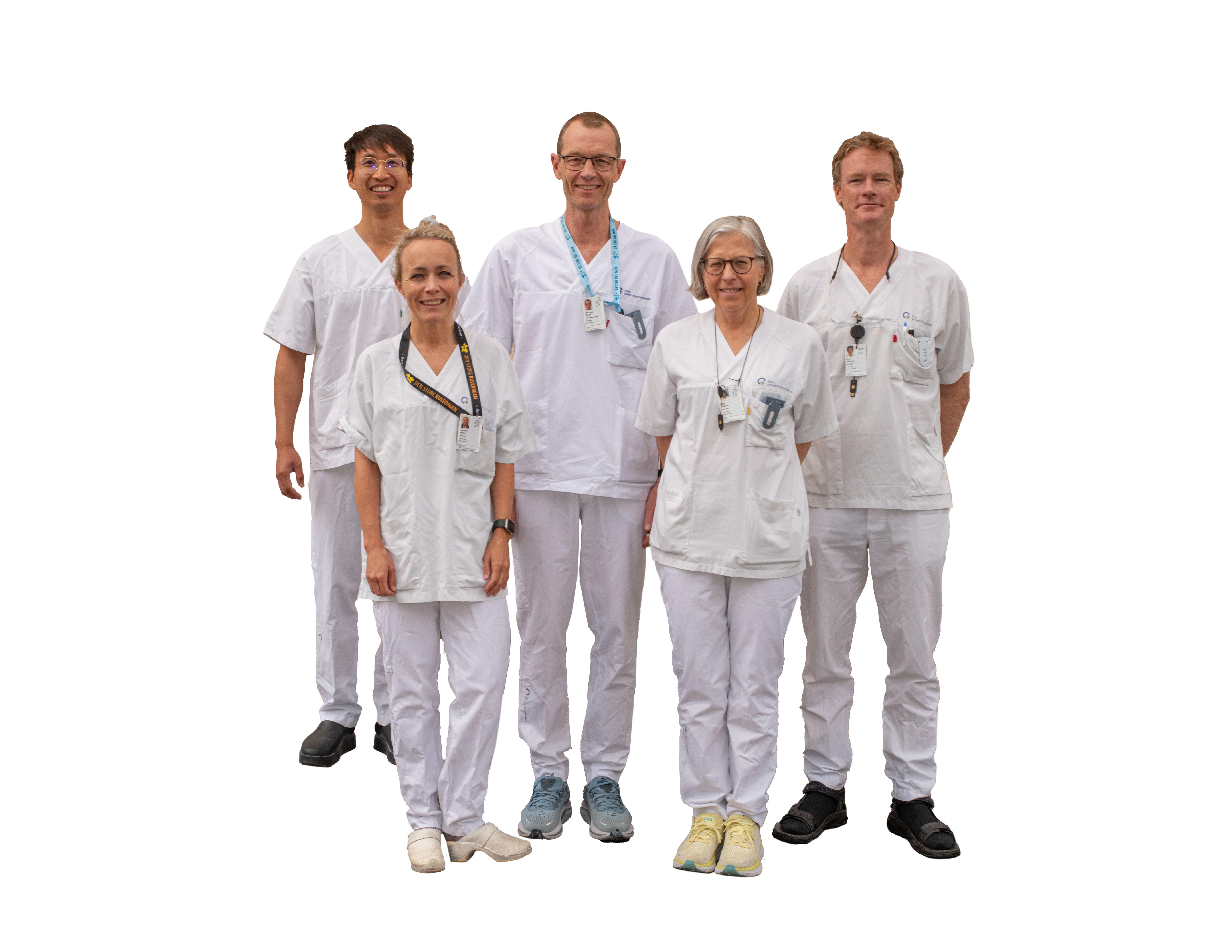 En gruppe medisinsk personell som poserer