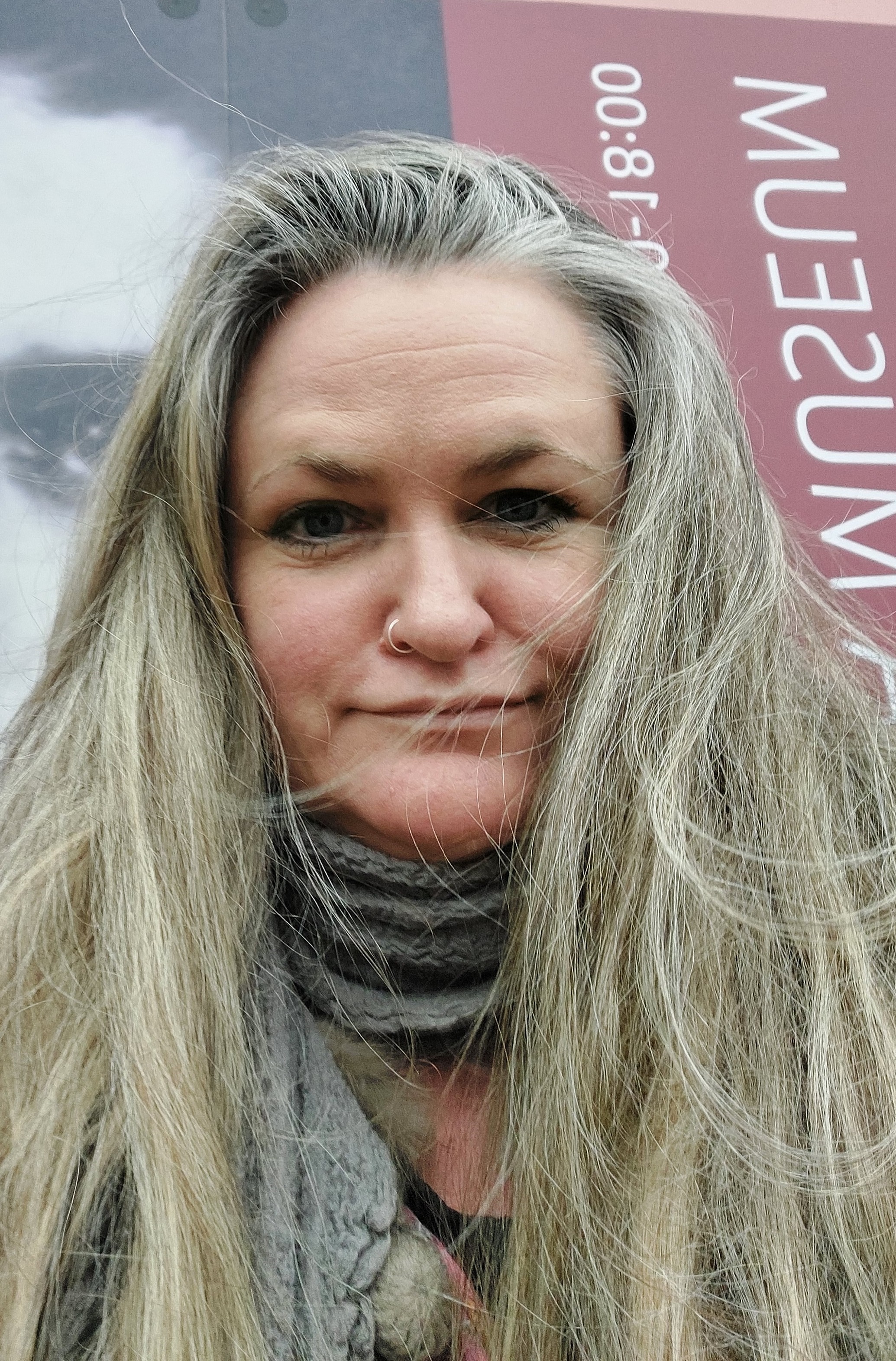 A man with long hair