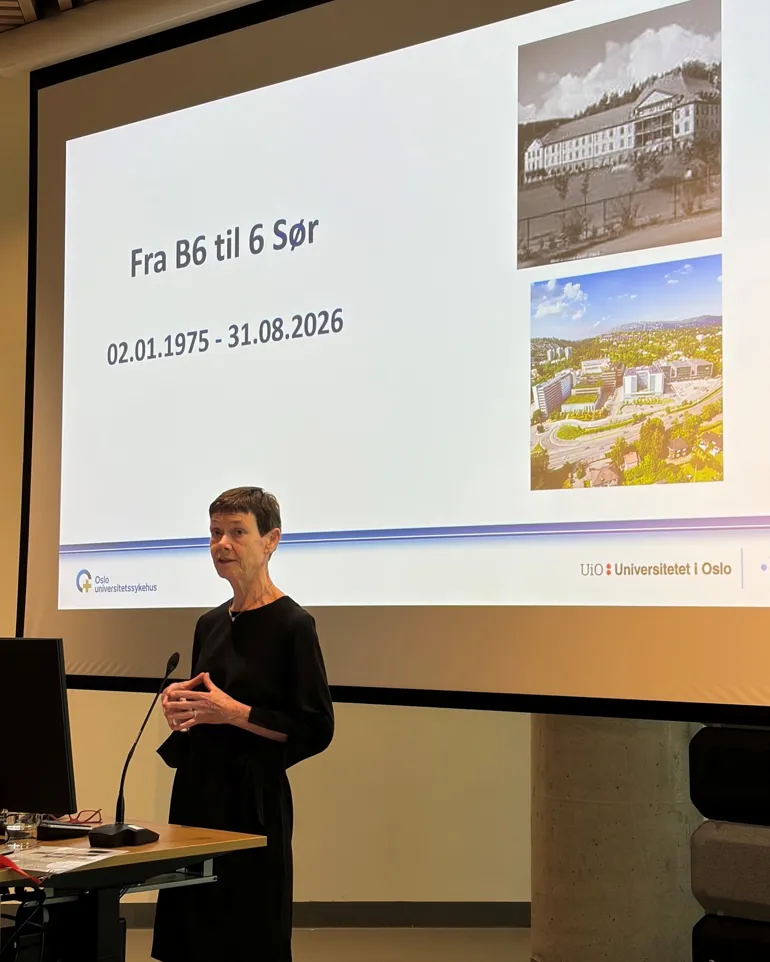 En person som holder en presentasjon