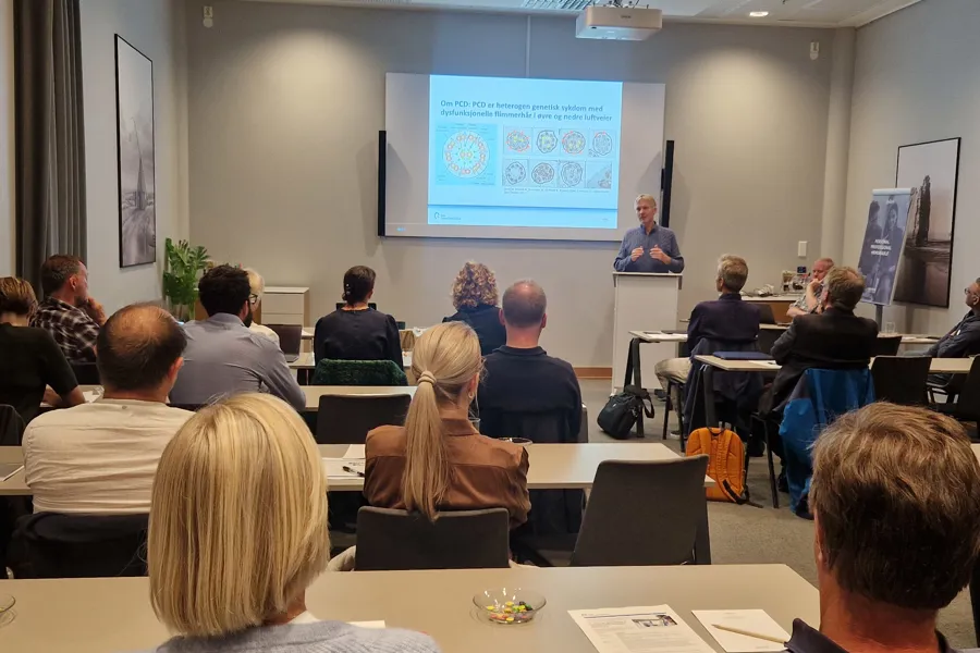 En person som holder en presentasjon for et publikum