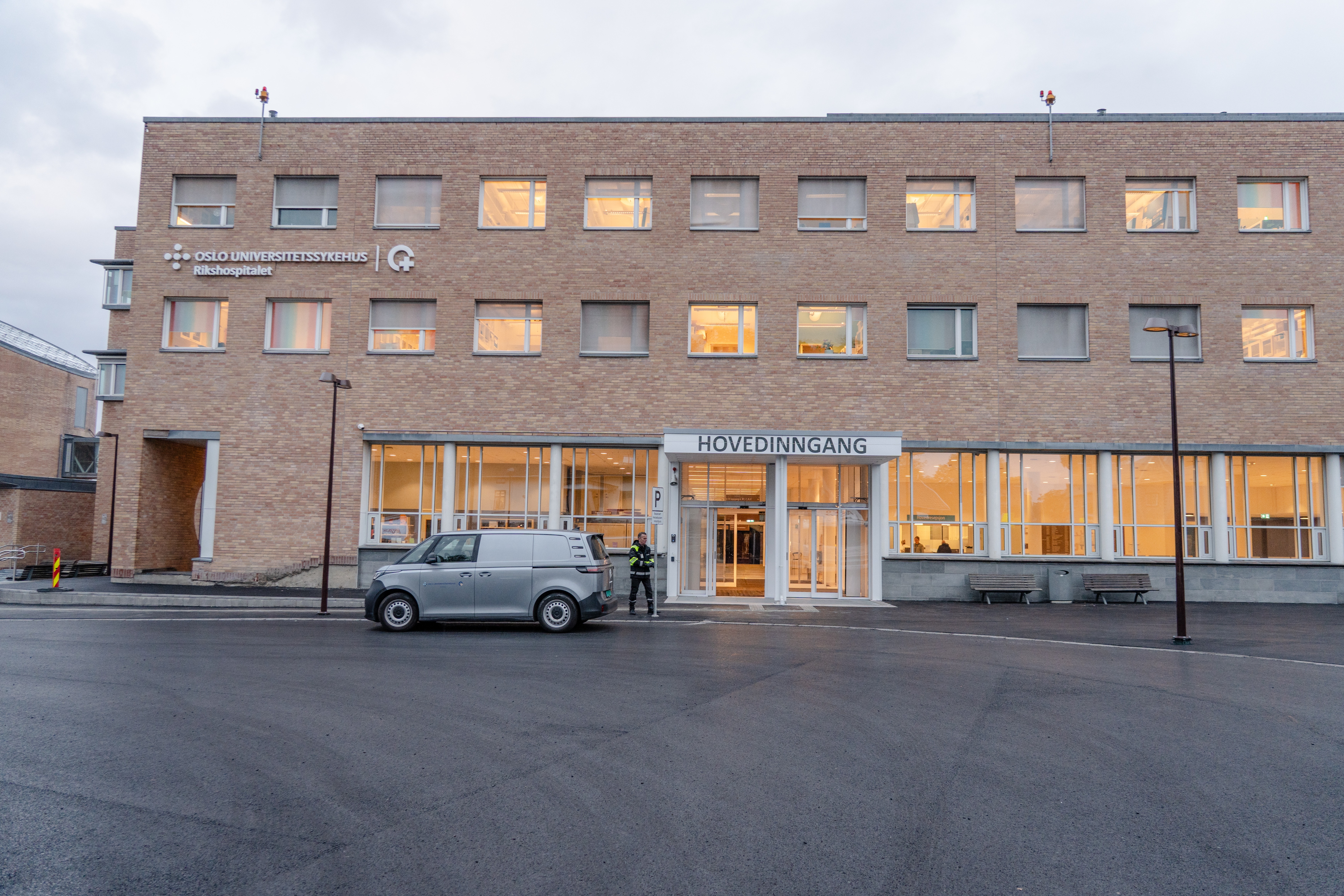 Hovedinngangen til Rikshospitalet