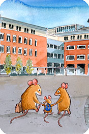 En gruppe mennesker i klær