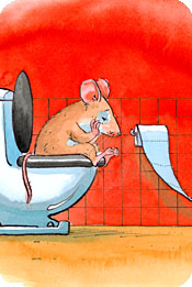 En person i en bøtte